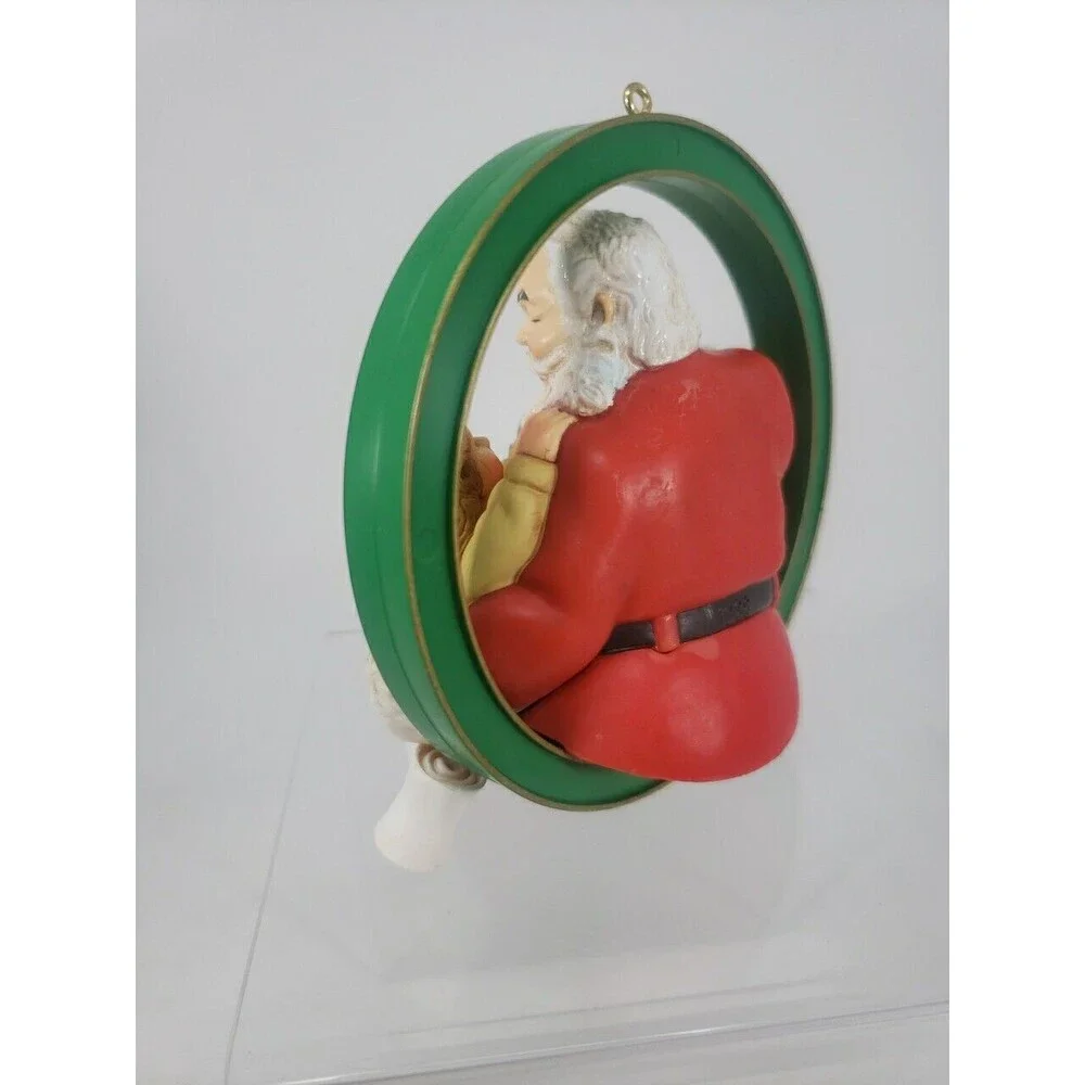 Coca-Cola Trim A Tree Collection 1938 Santa with Girl Christmas Ornament 1990